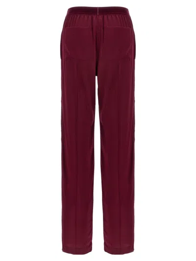 Tom Ford Fuchsia Pants With Elastic Waist With Logo Lettering In Silk Stretch Woman In Purple