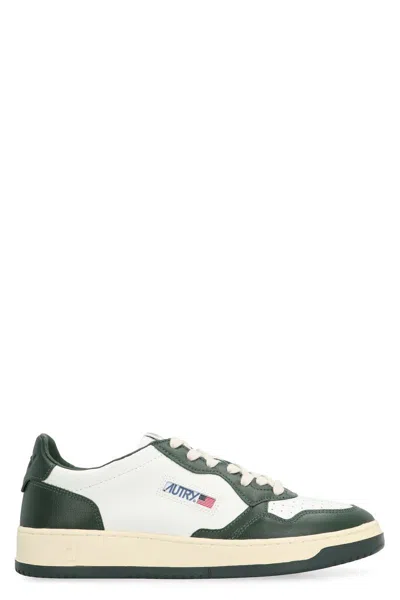 Autry Medalist Low Leather Low-top Sneakers In Green