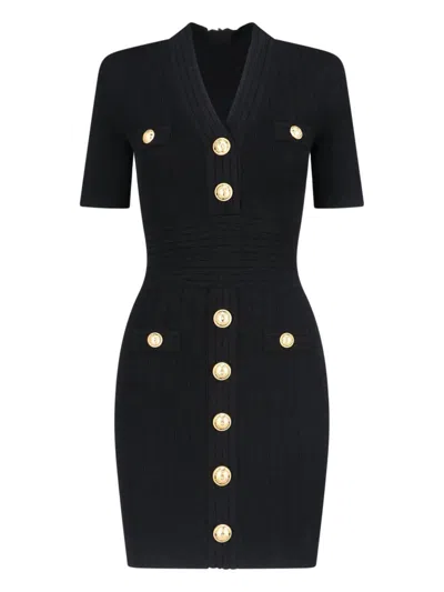 Balmain 4-pocket Knitted Cardigan In Black