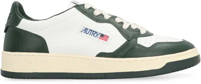 Autry Medalist Low Leather Low-top Sneakers In Green