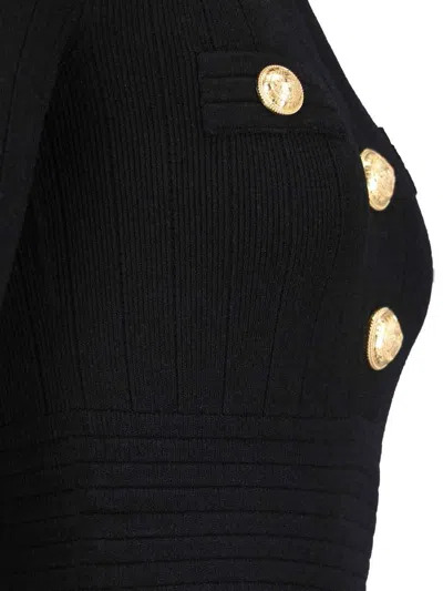 Balmain 4-pocket Knitted Cardigan In Black