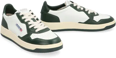 Autry Medalist Low Leather Low-top Sneakers In Green