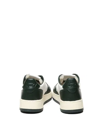 Autry Medalist Low Leather Low-top Sneakers In Green