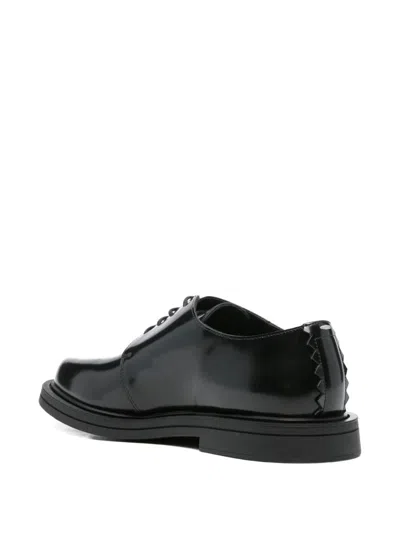 The Antipode Lace-up Leather Shoes In Black