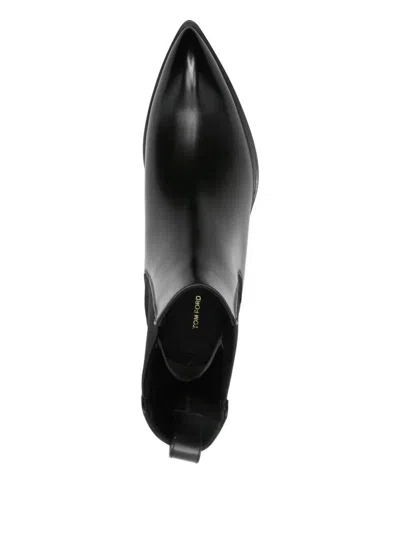 Tom Ford Chelsea Boots With Pointed Toe And Block Heel In Black