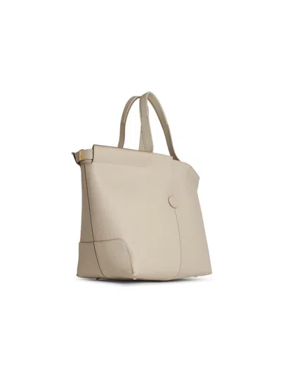 Tod's 'di Bag' Ivory Leather Bag In Sand