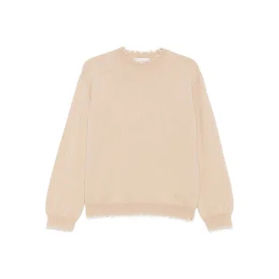 Antonelli Frayed-hem Cashmere Sweater In Neutral