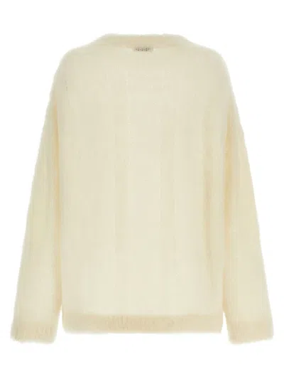 Brunello Cucinelli Mohair Silk Sweater Sweaters And Cardigans White In Neutral