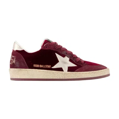 Golden Goose Velvet Upper Suede Star And Heel In Red