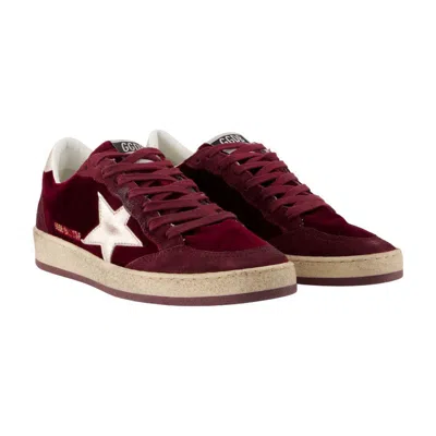 Golden Goose Velvet Upper Suede Star And Heel In Red
