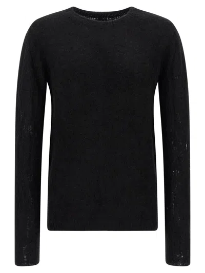 Thom Krom Crew-neck Long-sleeve Sweater In Black