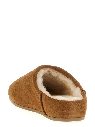 Ugg Suede Leather Slipper Boots In Brown