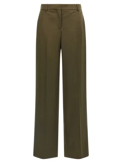 Stella Mccartney Shiny Tailoring Loose Trousers In Green