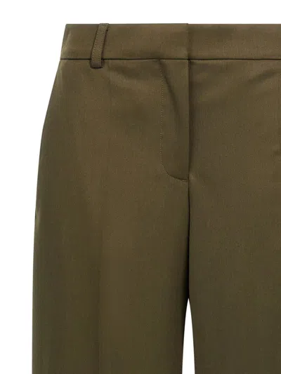 Stella Mccartney Shiny Tailoring Loose Trousers In Green