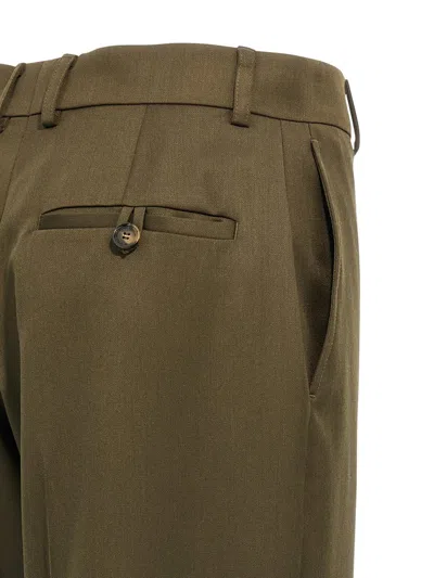 Stella Mccartney Shiny Tailoring Loose Trousers In Green