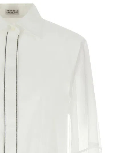 Brunello Cucinelli Layered Shirt Featuring Buttoned Cuffs In White