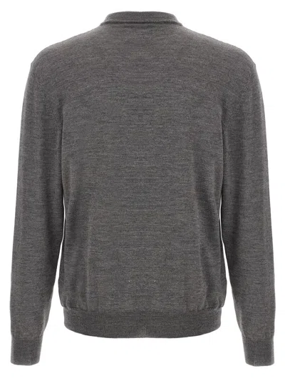 Magliano Graphic Design Crew Neck Long Sleeve Sweater In Gray