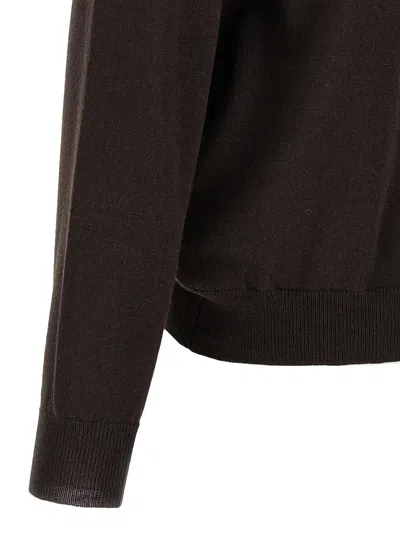 Magliano Graphic Crew Neck Long Sleeve Sweater In Burgundy