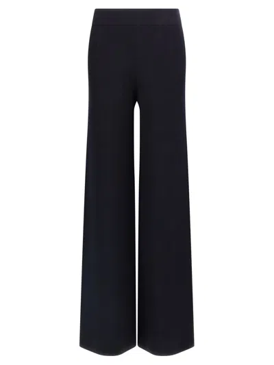 Max Mara Marzia Elastic-waist Palazzo Pants In Black
