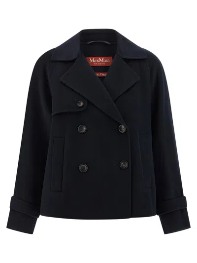Max Mara Nupar Double-breasted Jacket In Blue