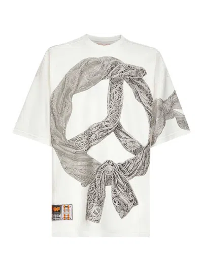 Pdf White Cotton Jersey Printed T-shirt In White