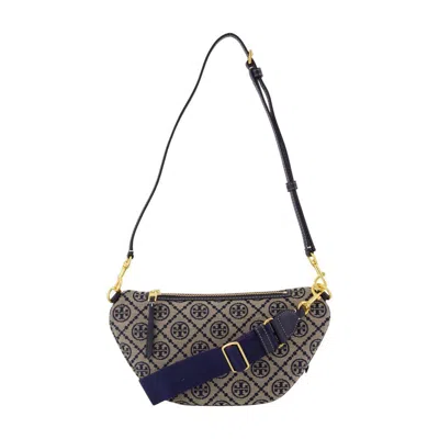 Tory Burch T-monogram Belt Crossbody In Blue
