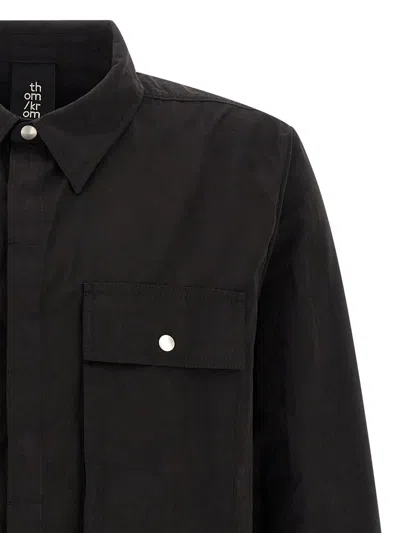 Thom Krom Snap-button Pocket Shirt In Black