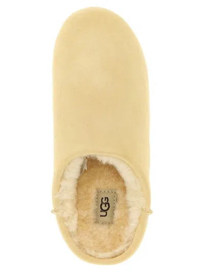 Ugg Elea Slip-on Cream Leather Slippers In Neutral