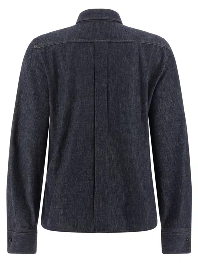 Brunello Cucinelli Cotton Grey Shirt In Blue