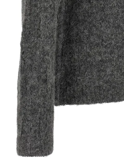 Thom Krom Crew-neck Distressed Sweater In Black