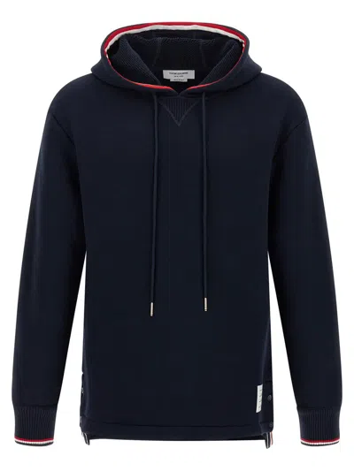 Thom Browne Rwb Tape Hoodie Sweatshirt Blue In Blue