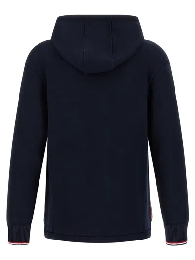 Thom Browne Rwb Tape Hoodie Sweatshirt Blue In Blue