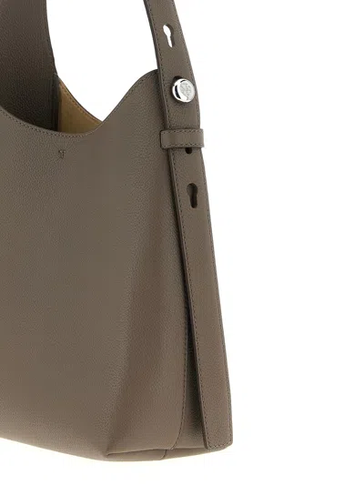 Tory Burch Romy Hobo Small Shoulder Bag In Gray