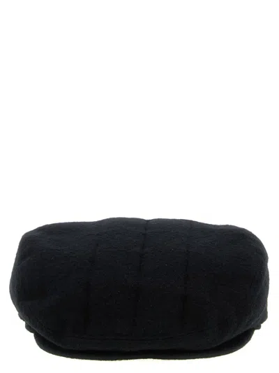 Yohji Yamamoto Quilted Soft Structured Hunting Headwear In Black