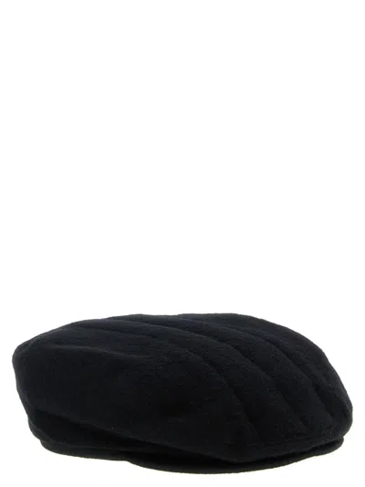 Yohji Yamamoto Quilted Soft Structured Hunting Headwear In Black