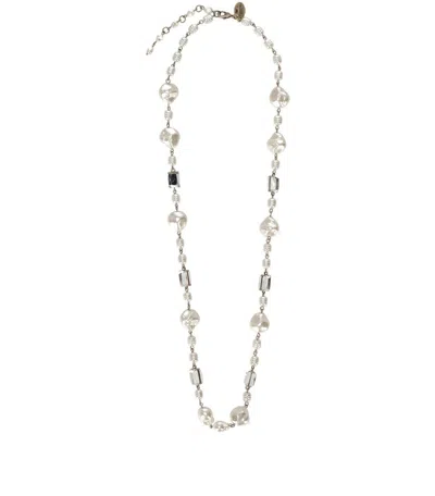 Weekend Max Mara Creso Pearls Necklace In Brown