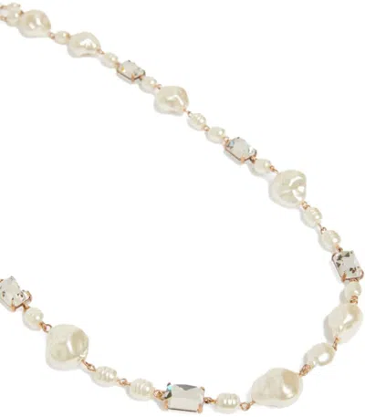 Weekend Max Mara Creso Pearls Necklace In Brown