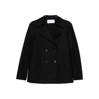 Harris Wharf London Double-breasted Jacket In Black