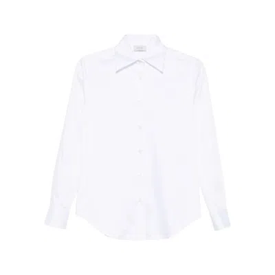 Mazzarelli Gea Button-down Long-sleeve Shirt In White