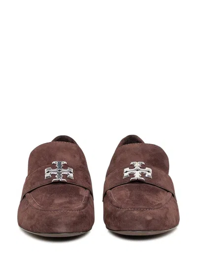 Tory Burch Eleanor Logo-plaque Loafers In Brown