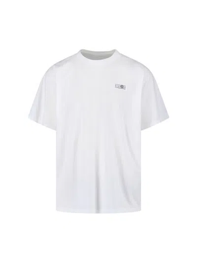 Mm6 Maison Margiela Mm6 By Maison Margiela Relaxed-fit Crew Neck T-shirt With Graphic Print In White