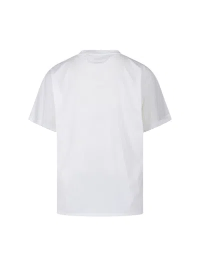 Mm6 Maison Margiela Mm6 By Maison Margiela Relaxed-fit Crew Neck T-shirt With Graphic Print In White