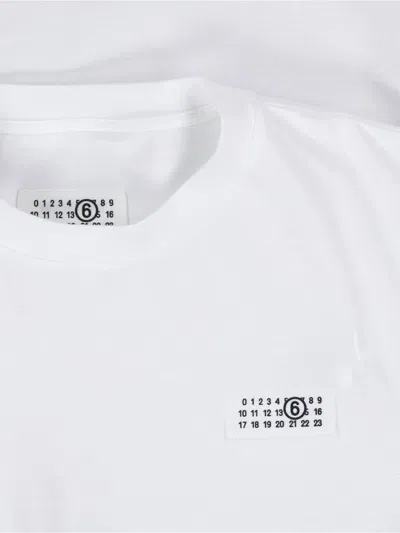 Mm6 Maison Margiela Mm6 By Maison Margiela Relaxed-fit Crew Neck T-shirt With Graphic Print In White