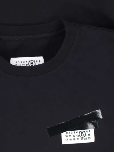 Mm6 Maison Margiela Mm6 By Maison Margiela Oversized T-shirt With Contrasting Pocket Detail In Black