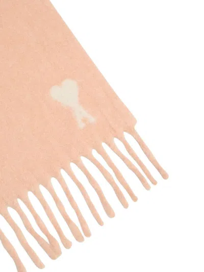 Ami Alexandre Mattiussi Ami Paris Scarfs In Pink