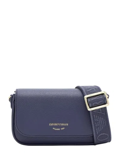 Emporio Armani Deer-print Mini Bag In Blue