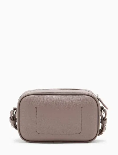 Emporio Armani Taupe Logo Crossbody Bag In Brown