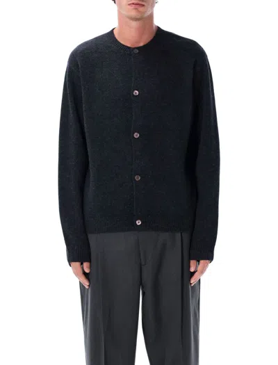 Berner Kuhl Boiled Wool Buttoned Cardigan In Gray