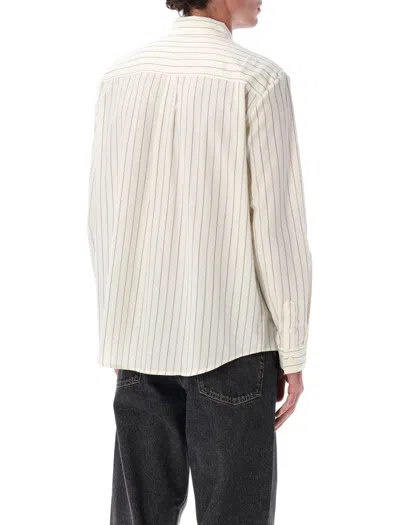 Apc Striped Long Sleeve Shirt With Chest Pocket In Multi