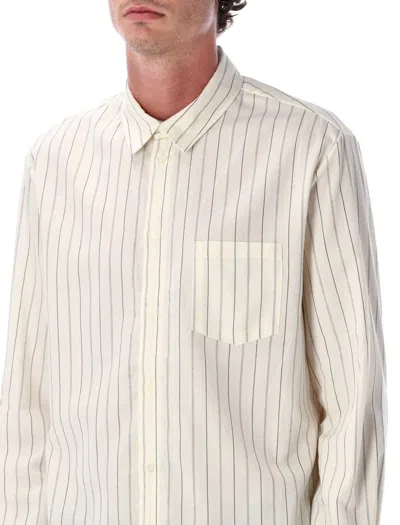 Apc Striped Long Sleeve Shirt With Chest Pocket In Multi